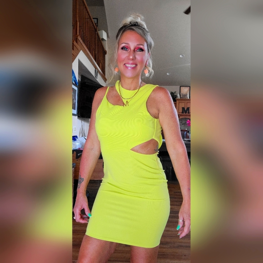 Neon yellow dress